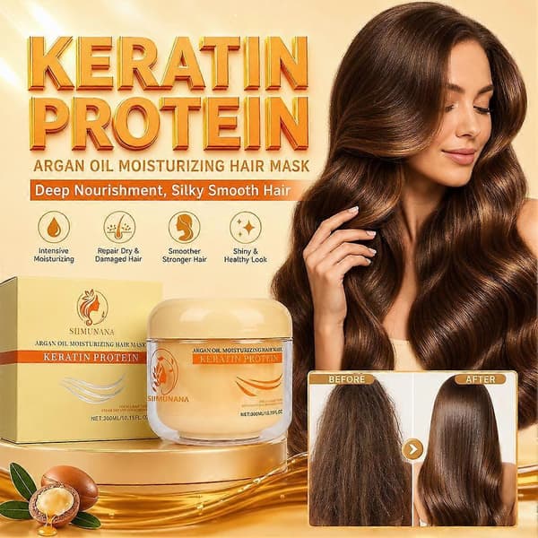 Arganolje Keratin Hårmaske - 300ml