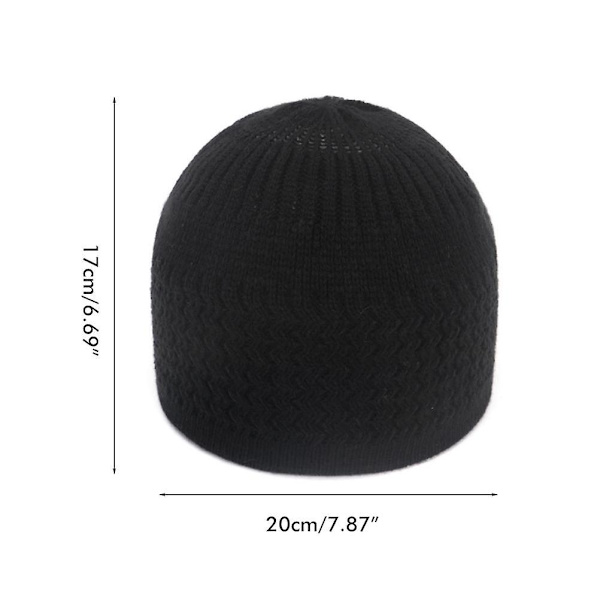 Nye Produkter Kufi Hat Strik Hæklet Hat Muslimsk Kufi Beanies Løb Hat Hjelm Liner til Kvinder Mænd Indendørs Udendørs