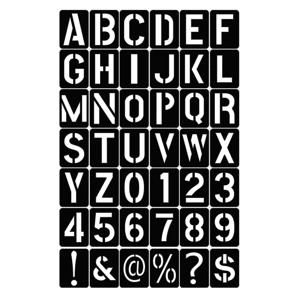 42pcs Stencils Letter And Number Template Reusable Washable Alphabet Stencils Environment-friendly Pp Art Craft Templates For Painting On Wood Scrapbo