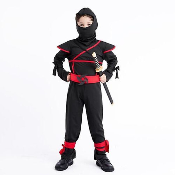 Børns Stealth Ninja Kostume Drenge Halloween Bog Uge Fancy Dress Cosplay Outfit L