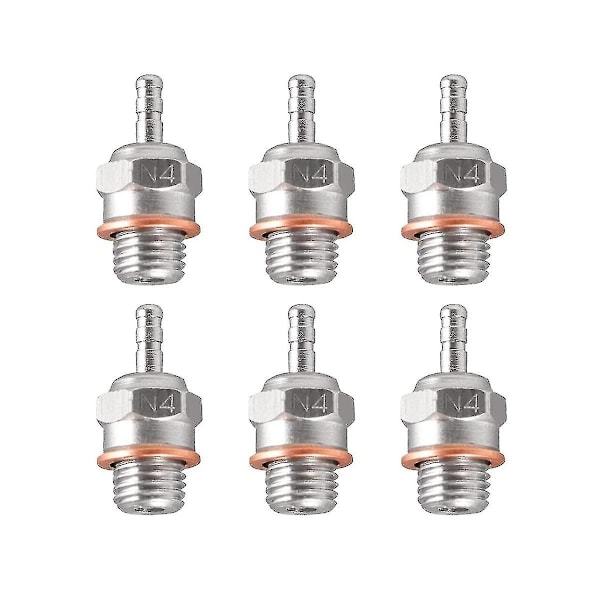 6 kpl hehku N4 Hot Spark Nitro -moottorin osia Vaihda Os 8 1/8 1/10 Rc autoon As Shown