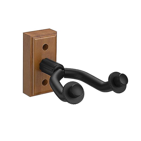3-pack väggfäste för akustisk elgitarr, svart valnöt väggmonterat gitarrställ för bas ukulele fiol mandolin