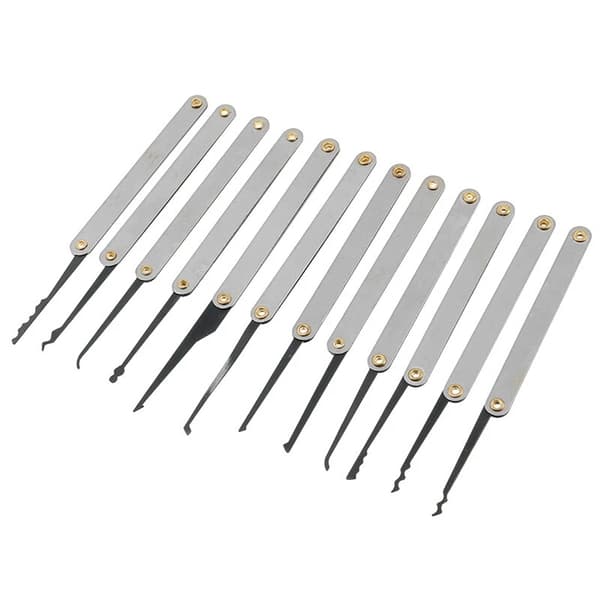 Transparent Practice Lock / Training Lock with Locksmith Tools – 19 Pieces