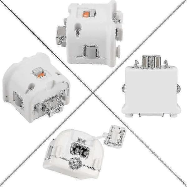 2 Motion Plus-adapterfølere for Wii Remote, Motion Plus-adapterakseleratorerstatning for Wii Motion Plus-adapter hvit