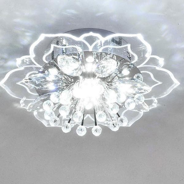 20cm 9W Moderne Krystal LED Loftlampe Hall Hvid-B White-B