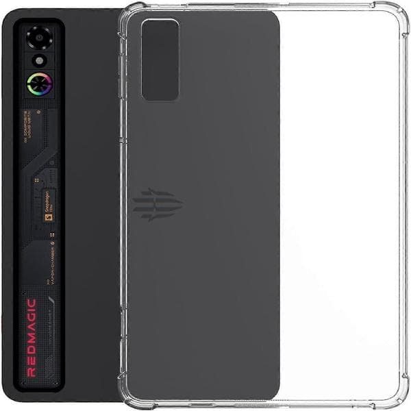 Cover til RedMagic Astra Gaming Tablet, Blød TPU-bagside, Transparent Rød