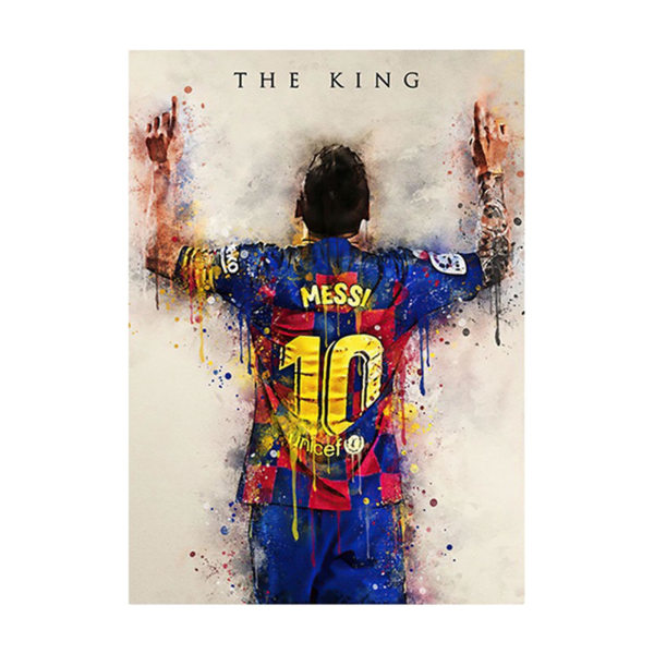 Leo Messi Fotbollsaffisch Sport Konst Bild Print Hemrumsinredning 50*70cm