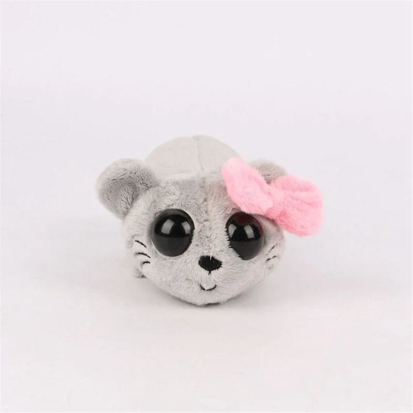 Söt Hamster Plysch, Hamster Leksaker, Söt Hamster Meme Plysch Leksak med Inbyggd Tryckknapp Fiol Ljud, Gray