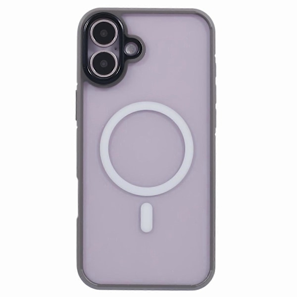 X-LEVEL Crystal Clear-serie for iPhone 16 Etui TPU+PC Telefondeksel Kompatibel med MagSafe - Multicolor Grey