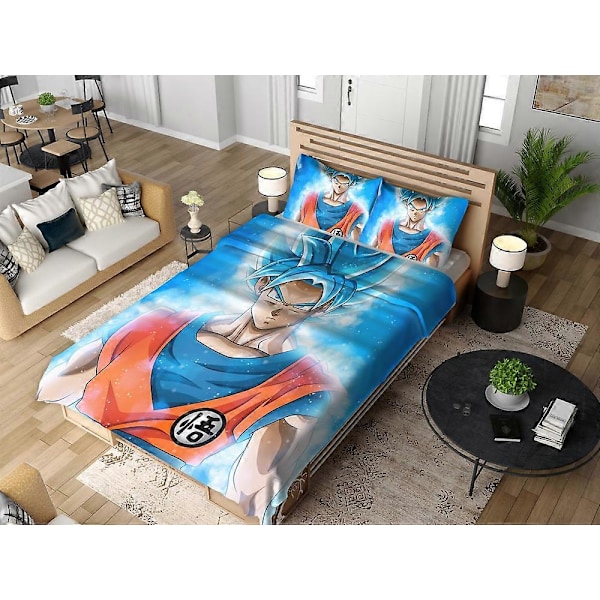 v4164 Sengetøy Goku Japansk Helt Anime Dynetrekksett Sengetøy Myk Soveromsdekor Sengetøy IU4164 200x200cm 78x78in