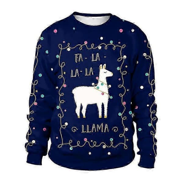 Festlige jule-T-shirts - Langærmet pullover til kvinder og mænd SB102-011 L