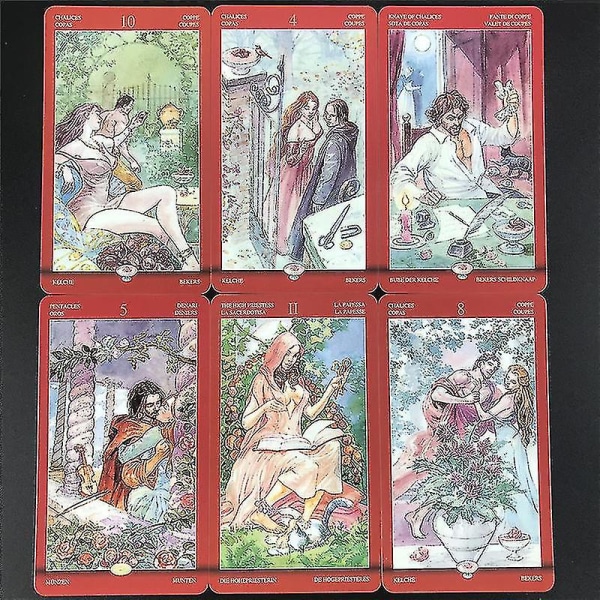 Korkea laatu Tarot Seksuaalisen Magian Tarot-kortit Pöytälautapeli Kortit Pelikortit Lomakoko perheen juhla lahja Wholsale78kpl Tt70