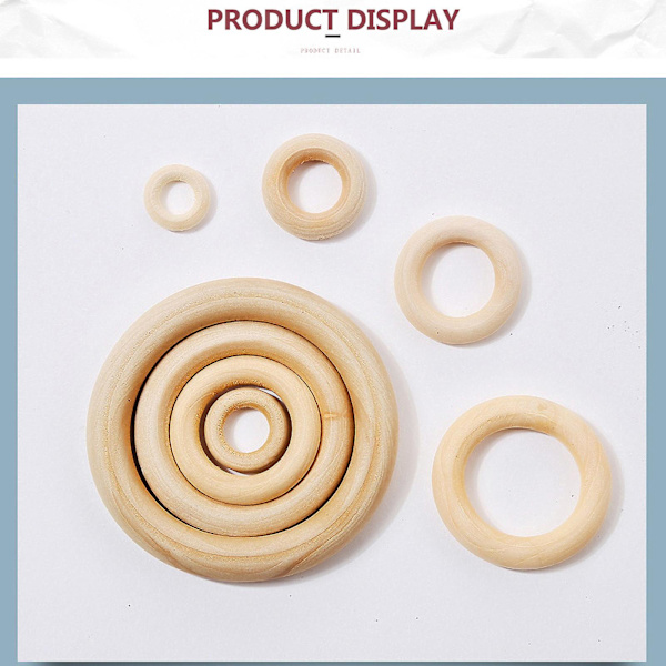 20mm ~ 100mm Diy-tillbehör Loggringar Träring Handväsklås C