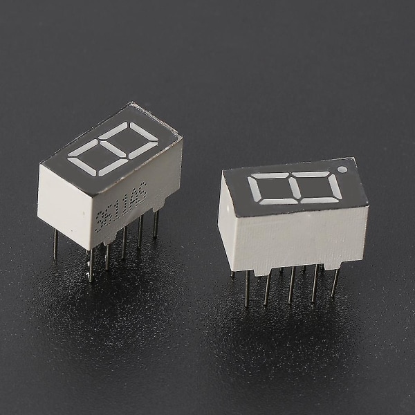 5 st 0,36" Common Cathode 1 Bit 10 Pin 7 Segment Röd LED Display Digitala rör