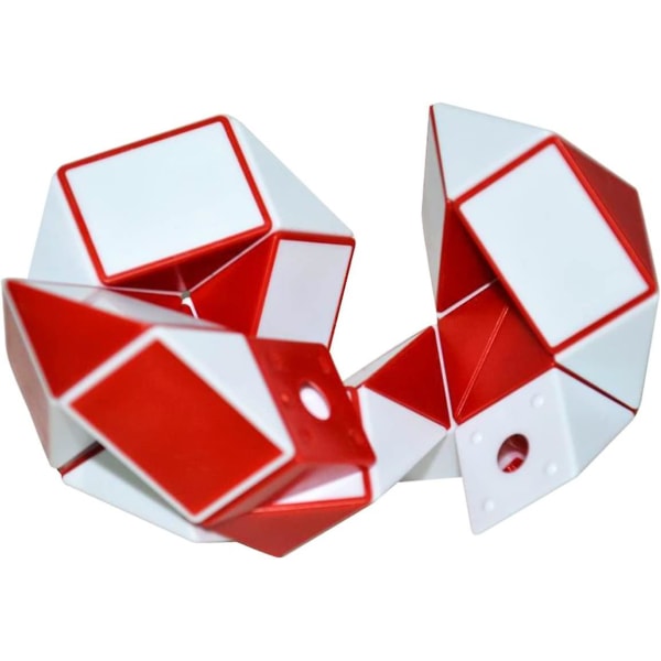 Snake Pussel, 24 delar Snake Magic Cube Twist Toy för vuxna och barn Red