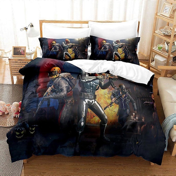 v551 Sängkläder Anime Påslakanset Jujutsu Kaisen Örngott Storlek Pojke Säng 3-delars Sängklädesset (1 Påslakan + 2 Örngott) y551 135x200cm 53x78in