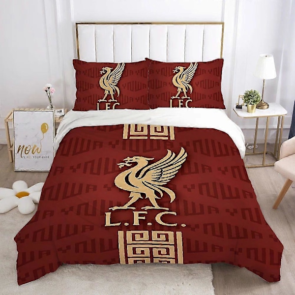 v370 Sängkläder Björnöverdrag Dubbelt Täcke Sängkläder Set Påslakan L-liverpools fc Överdrag Queen Täcke Set Örngott Täcke 3-Delars B 200x200cm 78x78in