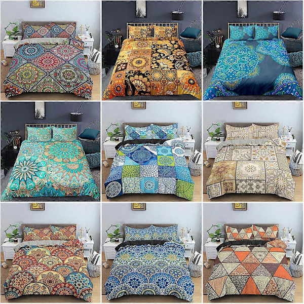 v5129 Påslakanset Mandala Datura Örngott Lakan IU5129 135x200cm 53x78in