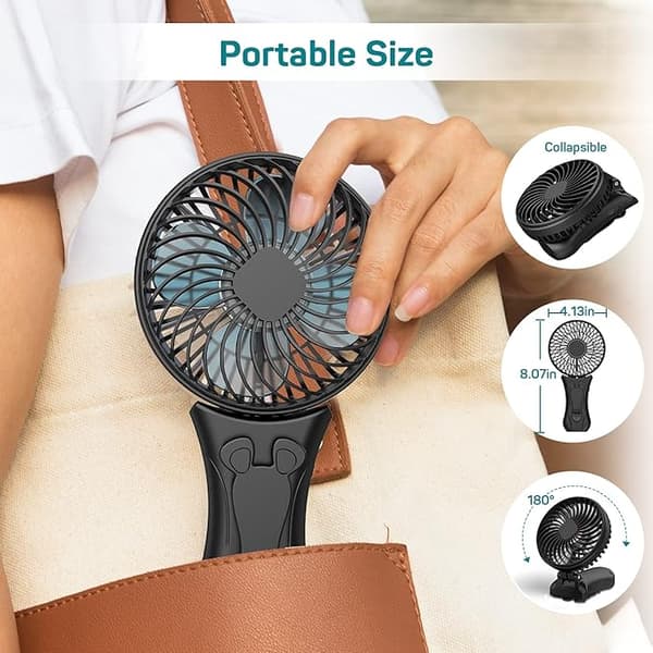 Mini håndholdt ventilator genopladelig bærbar ventilator