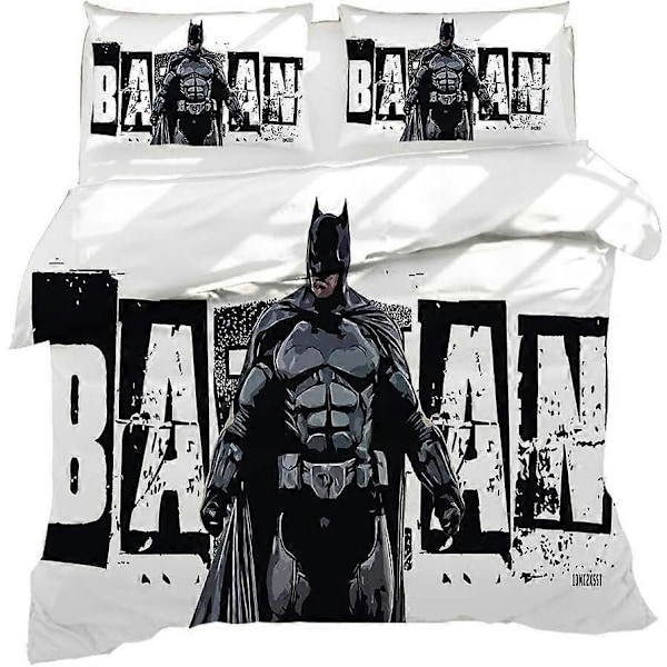 v5342 Lakanat Supersankari Batman Kuviollinen Vuodevaatesetti 3 KPL Pussilakana Tyynyliina KOKO Lakanat IU5342 200x200cm 78x78in