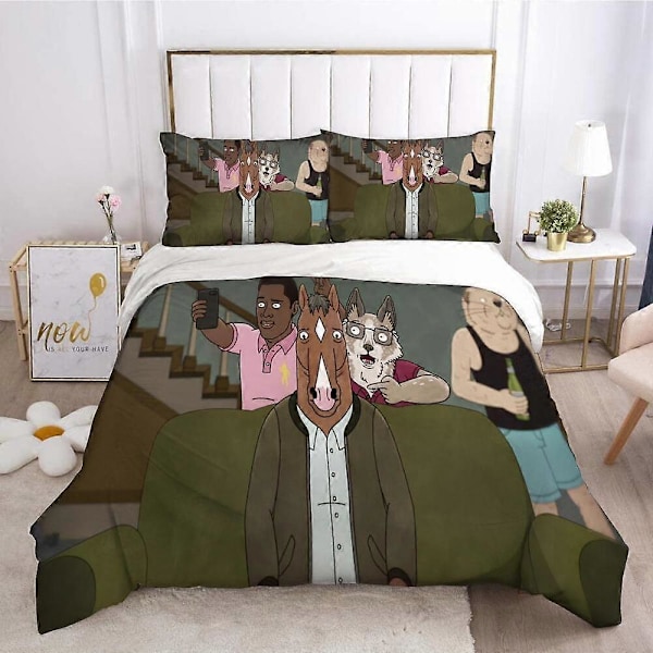 v4832 Påslakanset Present BoJack Horseman Täcke Storlek AU Sängkläder IU4832 135x200cm 53x78in