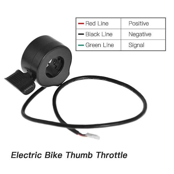 Elektrisk cykel tommelfinger gas universel E-cykel tommelfinger gas accelerator elektrisk scooter tommelfinger black