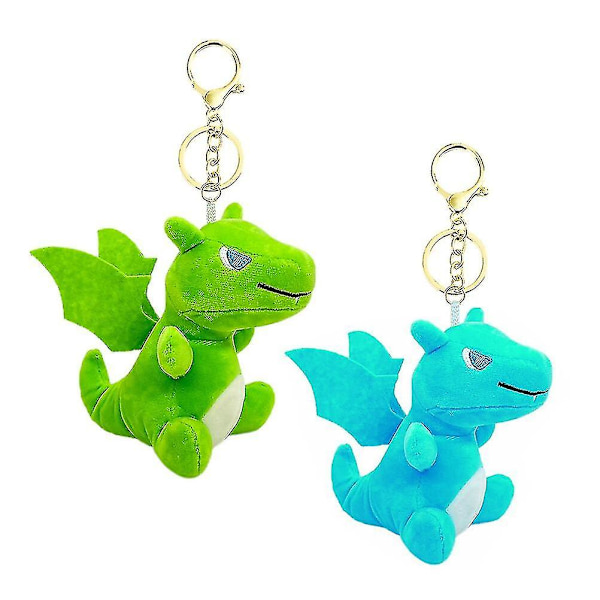 2 kpl pehmolelu dinosaur avaimenperä eläin pehmolelu avaimenperä riipus koriste