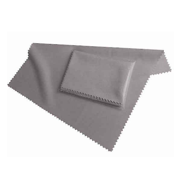Fiber Display Rengjøringsklut 19x20 cm i grått, for alle smarttelefoner og nettbrett - Displayklut Rengjør - Skjermklut Gray