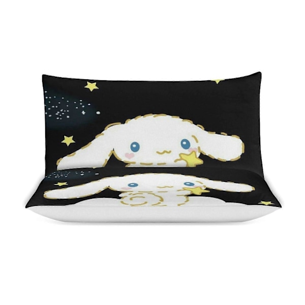 v774 Cinnamoroll 3-delars Twin Sängset - Inkluderar 1 Enkelt Täcke och 2 Örngott Sängkläder - Färgbeständig Mikrofiber - Cinnamoroll io774 135x200cm 53x78in