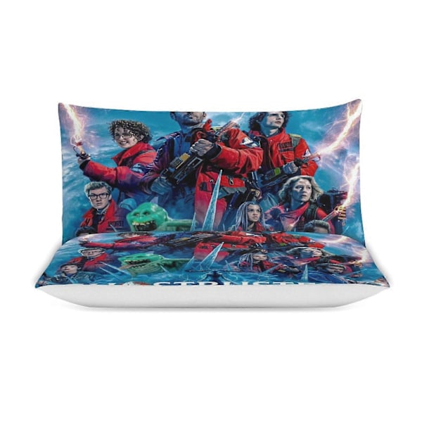 x316 Ghostbusters Frozen Empire -pussilakanasetti, mikrokuituinen vuodevaatesetti, 3D-painettu kevyt 3-osainen peittosetti, 1 pussilakana ja 2 tyynyliinaa 135x200cm 53x78in