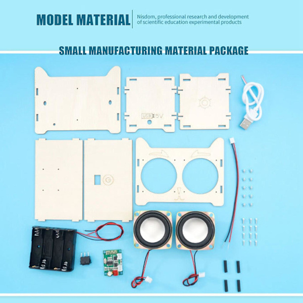 DIY trådløs Bluetooth-højttalermodul DIY Bluetooth-højttalerfremstillingsmodel Elektronisk videnskabseksperiment