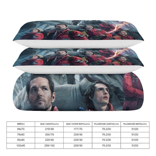 x278 Ghostbusters 3-delat sängklädesset Varmt och bekvämt mjukt påslakanset med 1 påslakan och 2 örngott för sovrum b278 135x200cm 53x78in