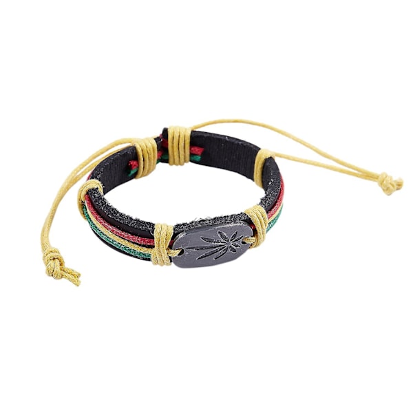 Rasta Jamaica Reggae Læderarmbånd Yellow