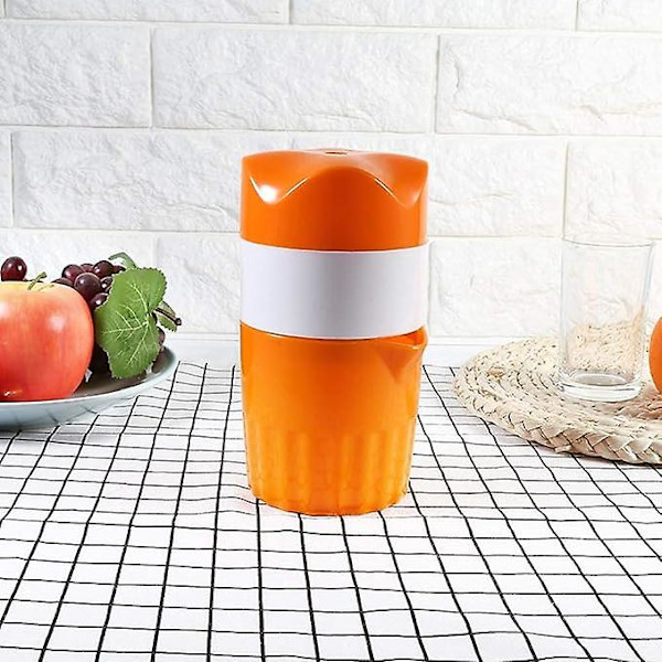 Citruspresser, Håndpresser, Bærbar (farve: Orange og hvid)