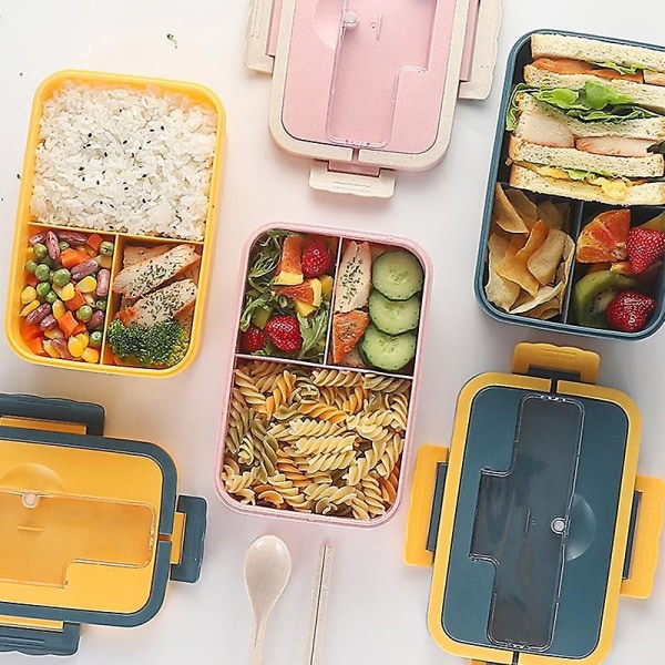 1000 ml:n lounaslaatikko japanilaistyylinen laatikko lapsille, opiskelijoille tarkoitettu ruokasäiliö Yellow