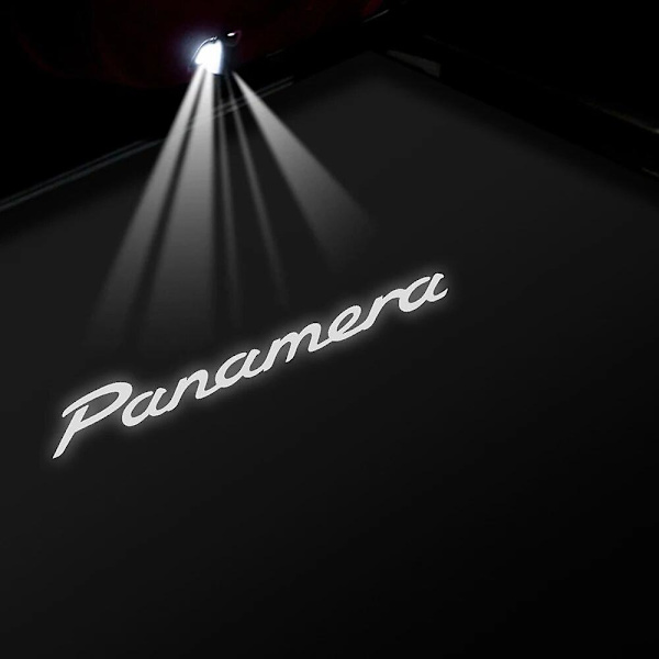 2 st LED-billogo-dörrlampor för Porsche Panamera 970 971 2010 - 2014 2015 - 2023 Välkomstlampa Spöklampa Tillbehör Black