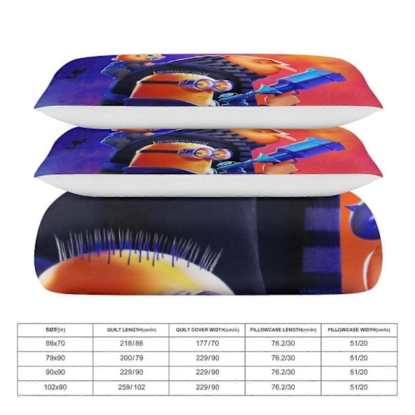 x219 Itse Ilkimys 3-osainen vuodevaatesetti Lämmin ja mukava pehmeä pussilakanasetti, jossa 1 pussilakana ja 2 tyynyliinaa makuuhuoneeseen b2 135x200cm 53x78in