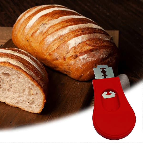 Bread Slicer Retractable Magnetic Bread Knife Sharp Egg Sourdough Slicing Tool for Home Kitchen Bakery Red Red