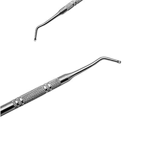 Rostfritt stål rustning remover paronychia nagelband pedikyr dubbelhuvud nagelspår skopa fästing ortodontisk nagel tånagel plocka verktyg, ta bort smuts F