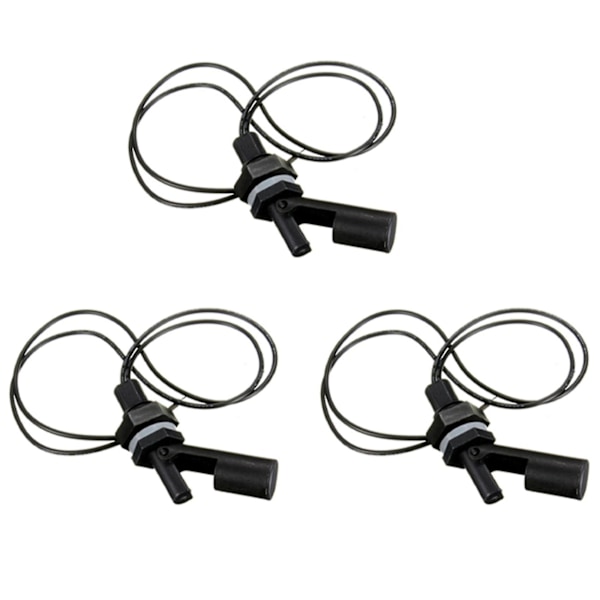 3x Vattennivå Float Switch Vätskenivåsensor Boll - 12v 220v 10w Black
