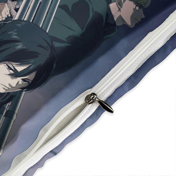 v1329 Attack On Titan Peittosetti Paksu Pehmeä 3 Osainen Vuodevaatesetti Kaikki Vuodenajat Peittopussi 2 Tyynyliinalla Aikuisille Naisille Tytöille Teineille Koti Huone Sisustus 135x200cm 53x78in