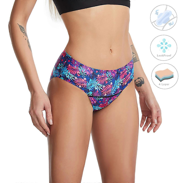 Menstruationsäkra Bikinitrosor, Midjehöga Badbyxor för Tonåringar, Kvinnor, Badbyxor, Badshorts, Underkläder Hot Pink M