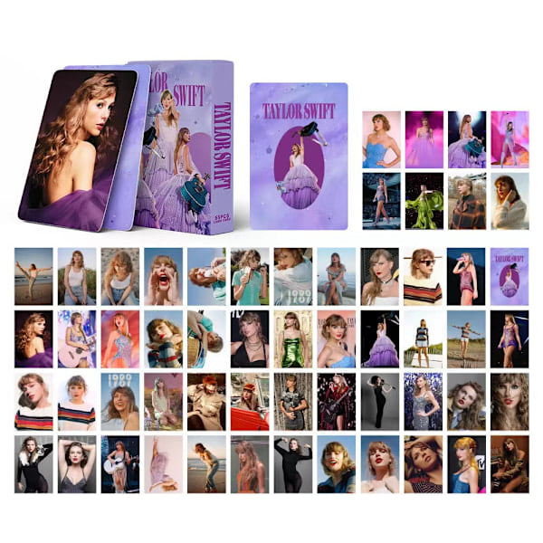 55 Taylor Swift -korttia Taylor Swift -tähti ympäröivä kortti postikortti