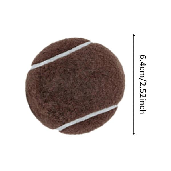 6x Tennis Balls for Beginner Training Durable Practice Balls 2.52\" Dia Coffee