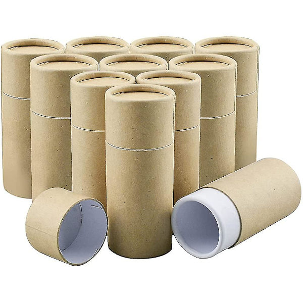 10-pack runda kraftkartong te-rör på 30 ml. Kaffe. Kreativa hobbyer