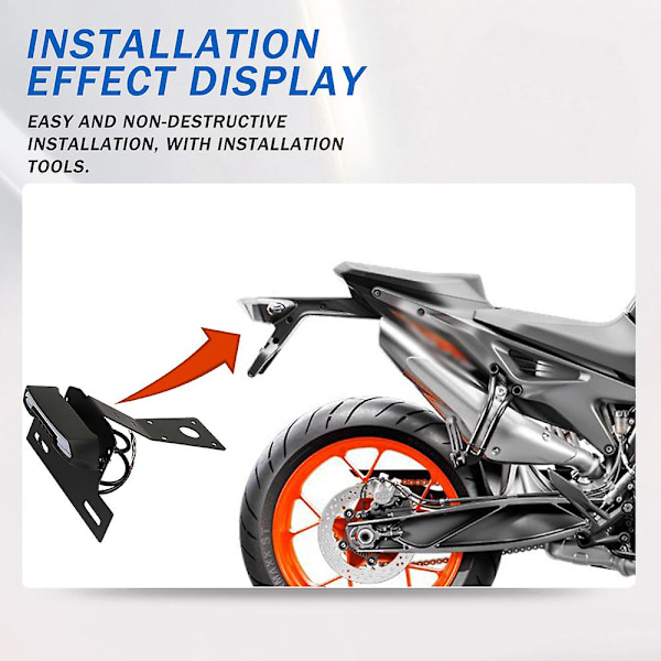 For Ktm Duke 790 Duke 890 R 890r Duke790 Motorsykkel Tilbehør Bakre Skiltplateholder Brakett Hale Ryddig Fender Eliminator Black