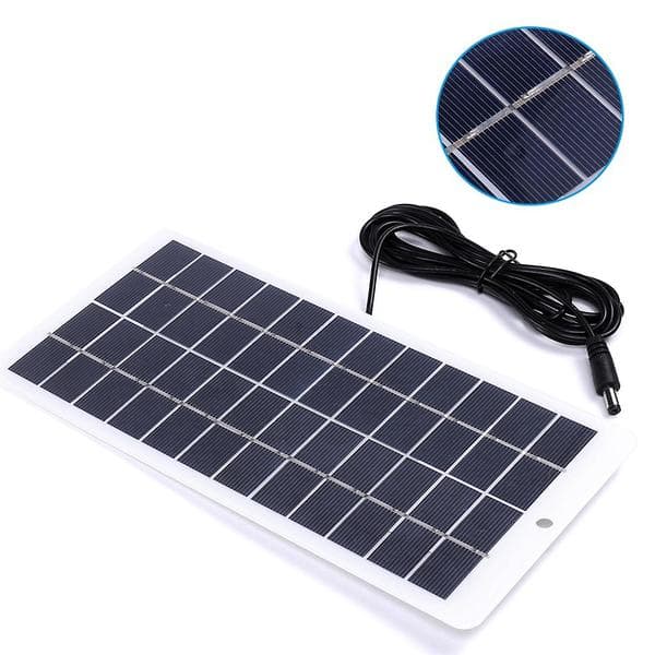 10W USB Solpanel, 12V Högpresterande Polysilikonmodul Vattentät Solladdare med Solcell för Camping