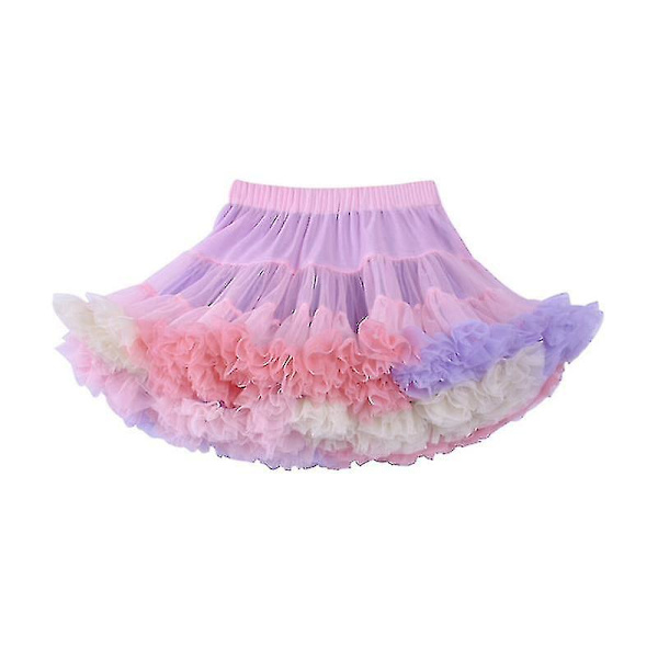 Tulle Tutu Kjolar För Flickor, Flickor Balett Tutu Kjolar S Pink purple