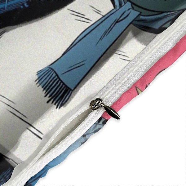 x484 Gorillaz 3-osainen vuodevaatesetti Lämmin ja mukava pehmeä pussilakanasetti, jossa 1 pussilakana ja 2 tyynyliinaa makuuhuoneeseen b484 200x200cm 78x78in