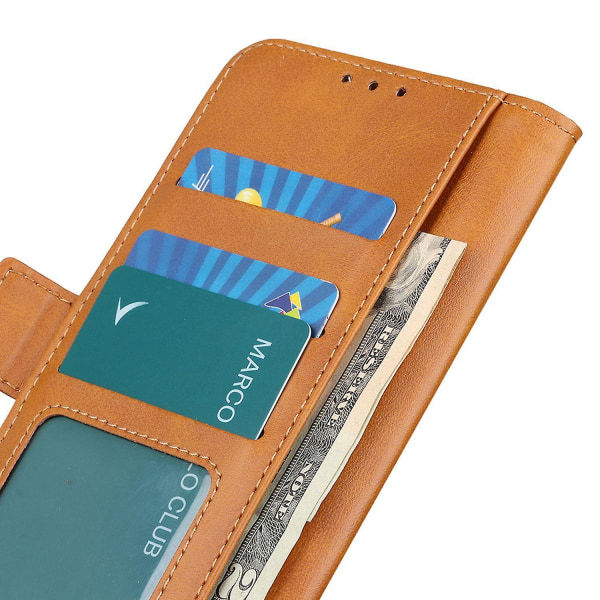 For Honor X7a 5G cover puhelinkotelo, nahkainen lompakkotelineen phone case- keltainen
